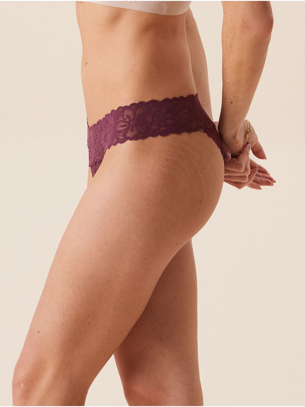 Hope — Calcinha Biquíni Em Renda Vinho Do Porto Nude Lace